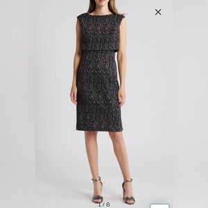 Eliza J Ottoman Popover Sheath Dress Size 4 Vintage